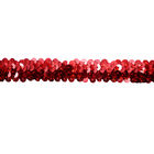 Отделка ленты Sequin простирания GZ003 OEKO красная вышитая бисером