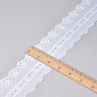 Белая отделка шнурка вышивки гипюра 6.5cm для верхних одежд